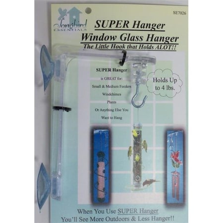 Songbird Essentials SE7026 4 X 2 X 6 Clear Acrylic Window Hanger